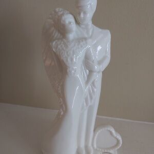 Bride & Groom Porcelain Cake Topper
